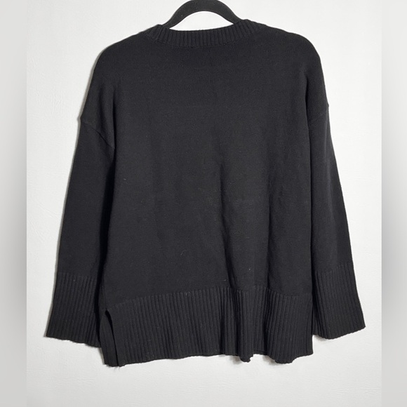 LOFT Classic Black Crew Neck Tunic Sweater Small NWT - Picture 4 of 10